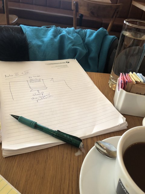 Working on set design...at Tarrallucci (10th and 1st)